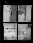 Women in kitchen; School yard; Cows in field; Woman at desk (4 Negatives), March - July 1956, undated [Sleeve 13, Folder e, Box 10]
